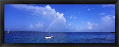 Framed Sailboat Bonaire Netherlands Antilles Print