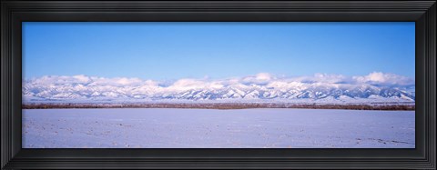 Framed USA, Montana, Bozeman, Bridger Mountains Print