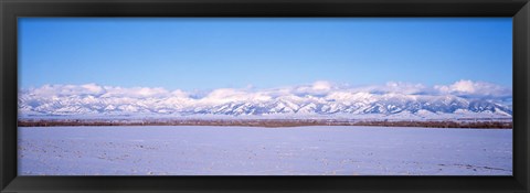 Framed USA, Montana, Bozeman, Bridger Mountains Print