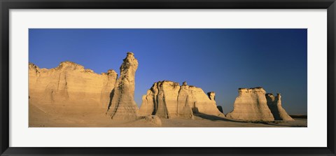 Framed Monument Rocks in Kansas Print