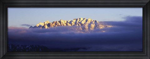 Framed Snowcapped Mountains at Dawn, Grand Teton National Park Print