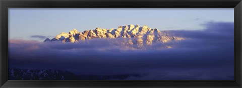 Framed Snowcapped Mountains at Dawn, Grand Teton National Park Print