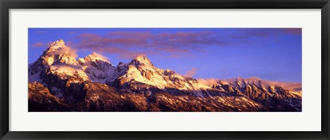 Framed Teton Range Mountains, Grand Teton National Park, Wyoming Print