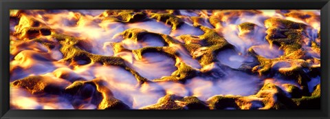 Framed High angle view of a surf on rock formation, Wind and Sea Beach, La Jolla, California, USA Print