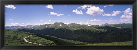 Framed High angle view of a mountain range, Rocky Mountain National Park, Colorado, USA Print