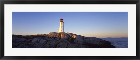 Framed Peggy&#39;s Point Lighthouse, Peggy&#39;s Cove, Nova Scotia, Canada Print