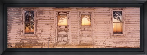 Framed Facade of a Farmhouse, Livingston County, Illinois Print