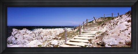 Framed Staircase on the coast, Pacific Grove, Monterey County, California, USA Print