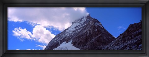 Framed Low angle view of a mountain peak, Mt Matterhorn, Zermatt, Valais Canton, Switzerland Print