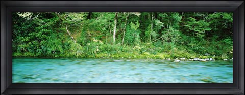 Framed Routeburn River near the Dart River and start of Routeburn Track and Mt Aspiring National Park, South Island, New Zealand Print