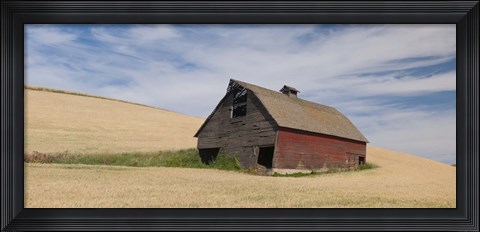Framed Barn in a wheat field, Colfax, Whitman County, Washington State, USA Print