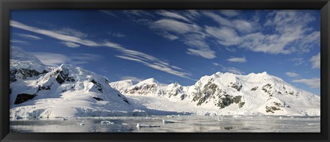 Framed Mountains and glaciers, Paradise Bay, Antarctic Peninsula Print