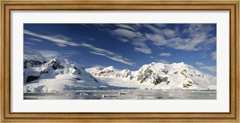 Framed Mountains and glaciers, Paradise Bay, Antarctic Peninsula Print