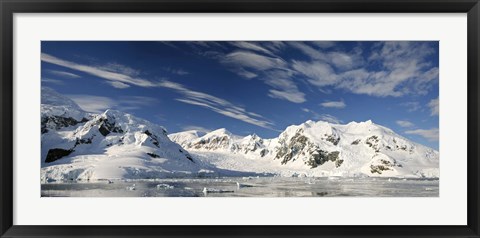 Framed Mountains and glaciers, Paradise Bay, Antarctic Peninsula Print