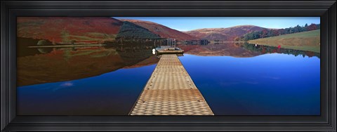 Framed Pier at a lake, St Mary&#39;s Loch, Scottish Borders, Scotland Print