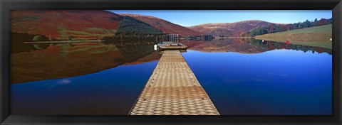 Framed Pier at a lake, St Mary&#39;s Loch, Scottish Borders, Scotland Print