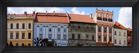 Framed Low angle view of old town houses, Levoca, Slovakia Print