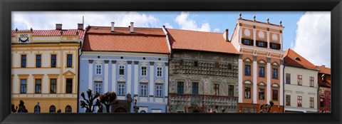 Framed Low angle view of old town houses, Levoca, Slovakia Print