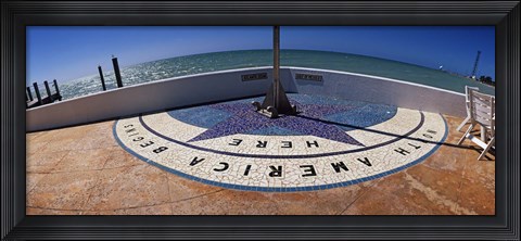 Framed North America Begins Here, Key West, Monroe County, Florida, USA Print