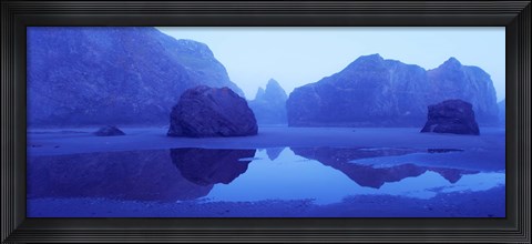 Framed Meyers Creek at Dawn, Cape Sebastian, California Print