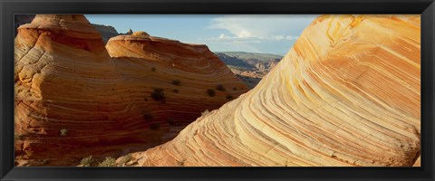 Framed Sandstone rock formations, The Wave, Coyote Buttes, Utah, USA Print