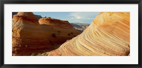 Framed Sandstone rock formations, The Wave, Coyote Buttes, Utah, USA Print