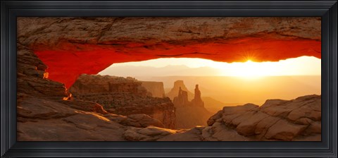 Framed Mesa Arch at sunset, Canyonlands National Park, Utah, USA Print