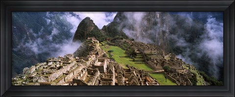Framed Inca Ruins, Machu Picchu, Peru Print