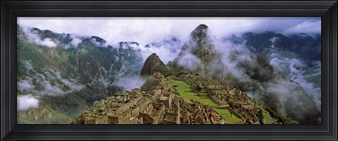 Framed High Angle View of Machu Picchu, Peru Print