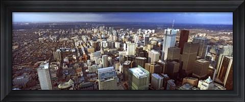 Framed Aerial view of a city, Toronto, Ontario, Canada 2011 Print