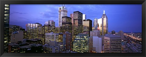 Framed Skyscrapers in a city, Toronto, Ontario, Canada 2011 Print