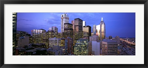 Framed Skyscrapers in a city, Toronto, Ontario, Canada 2011 Print