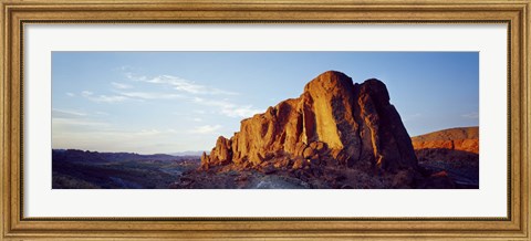 Framed Red rock at summer sunset, Valley Of Fire State Park, Nevada, USA Print