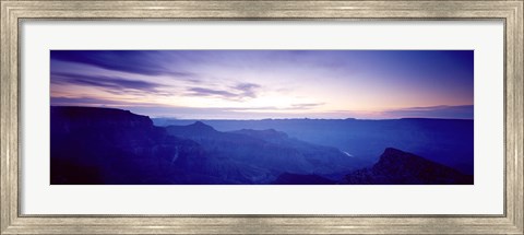 Framed Grand Canyon north rim at sunrise, Arizona, USA Print