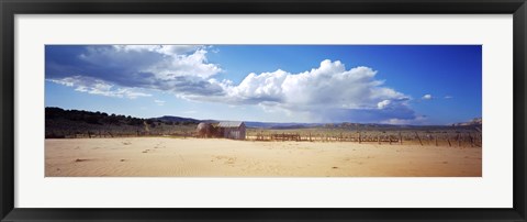 Framed Old well and ranch in the desert, Utah, USA Print