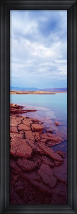 Framed Shore waters, Lake Mead, Nevada, USA Print
