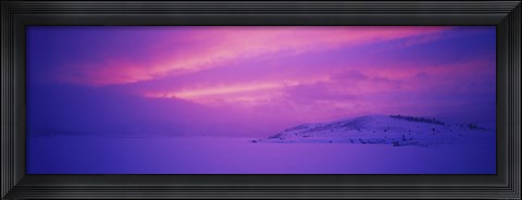 Framed Panguitch Lake at sunset, Utah, USA Print