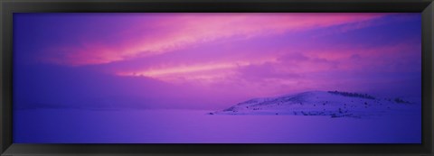 Framed Panguitch Lake at sunset, Utah, USA Print