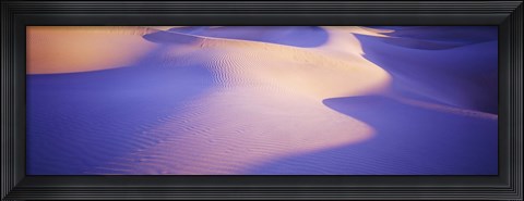 Framed Sand dunes at sunset, Stovepipe Wells, Death Valley, California, USA Print