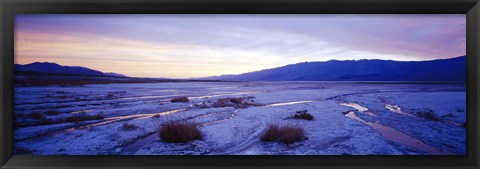 Framed Snow covered landscape in winter at dusk, Temple Sinacana, Zion National Park, Utah, USA Print