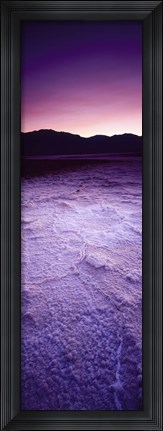 Framed Salt Flat at Sunset, Death Valley, California Print