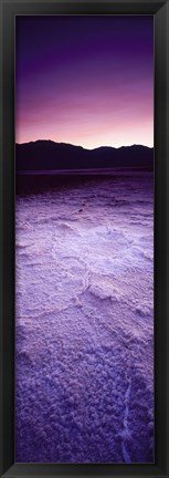 Framed Salt Flat at Sunset, Death Valley, California Print