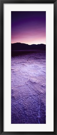 Framed Salt Flat at Sunset, Death Valley, California Print