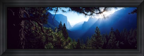 Framed Tunnel View Point at sunrise, Yosemite National Park, California, USA Print