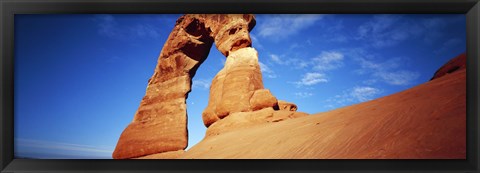 Framed Low angle view of Delicate Arch, Arches National Park, Utah, USA Print