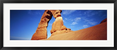 Framed Low angle view of Delicate Arch, Arches National Park, Utah, USA Print