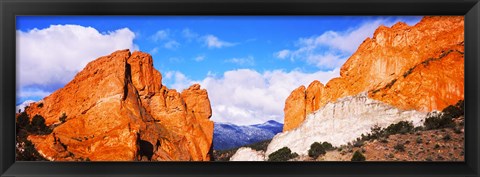 Framed Rock formations, Garden of The Gods, Colorado Springs, Colorado, USA Print