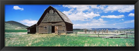 Framed Old barn in a field, Colorado, USA Print