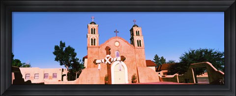 Framed Church in a city, San Miguel Mission, Socorro, New Mexico, USA Print