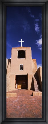 Framed Facade of a church, San Miguel Mission, Santa Fe, New Mexico, USA Print